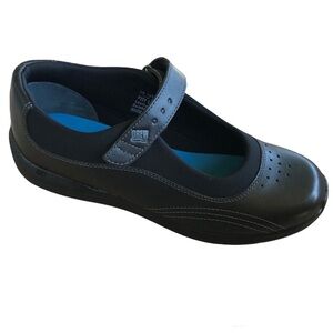 Drew Rose 14375-99 Black Leather Mary Jeans Shoes 9M